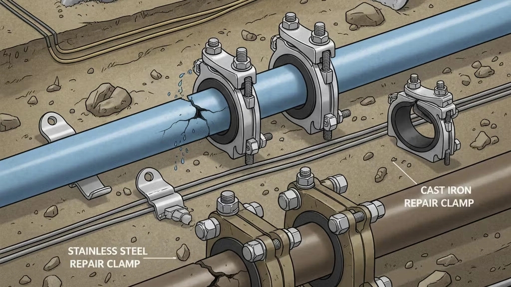کاربرد کلمپ تعمیراتی لوله در شبکه‌های آب و فاضلاب